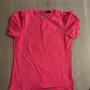 Women's Pink Puff Sleeve Top J CREW
